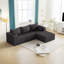 104.25''W Corduroy Modular Sectional Sofa, No Assembly Required-757968385