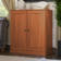 100% Solid Wood 3-Shelf Bookcase with Solid Doors and Adjustable Shelves