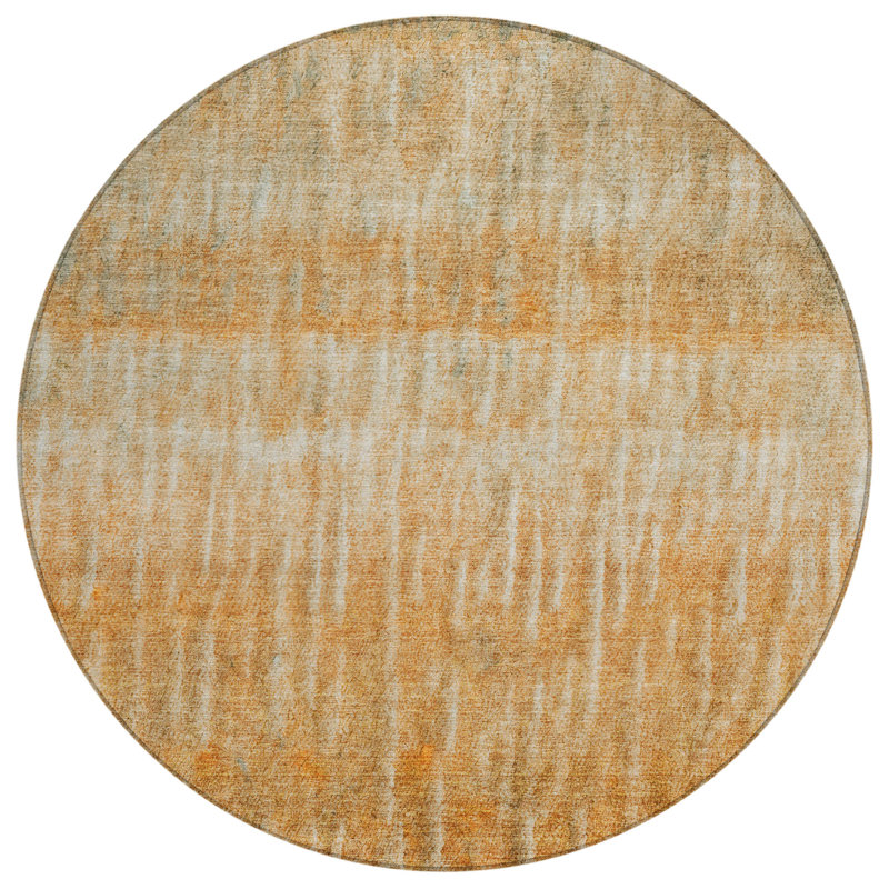 Machine Washable Indoor/Outdoor Matteson ACN2317 Casual Rug, Round 8'