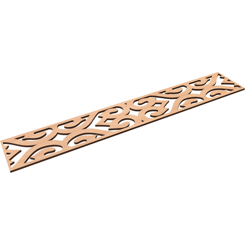 Moulure de chantournage Keene, Noyer blanc, H 8 po x l 46,625 po x P 0,375 po
