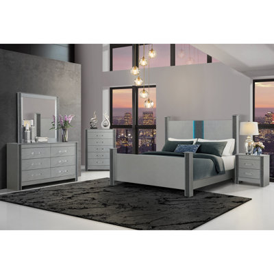 Commode argent Lorenzo