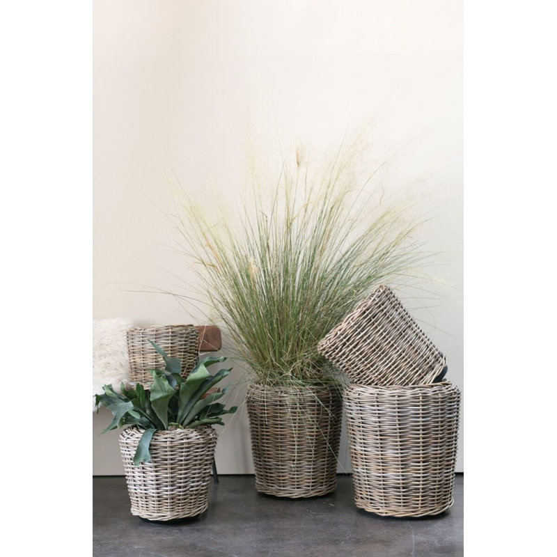 Handmade Cachepot, 11.75" H x 13.25" W x 13.25" D