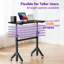 Bureau mobile à hauteur ajustable pour ordinateur portable - Bureau d'ordinateur portable avec roues verrouillables, 6 réglages de hauteur, conception à pieds triangulaires, parfait pour tapis de marche-79592670