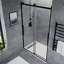 Stellar 48'' W x 76'' H Double Added Frameless Shower Door with Clear Glass-52233366