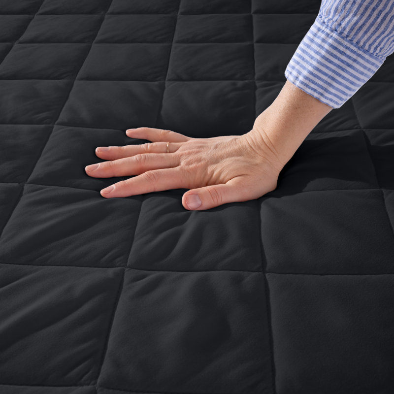 Quilted Mattress Pad, Twin XL, Black