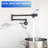 Single Hole Wall Mount Pot Filler - Matte Black, Two Handles, 360 Swing, Solid Brass, Kitchen Faucet Black Hole, Brass And Stainless-1485187717