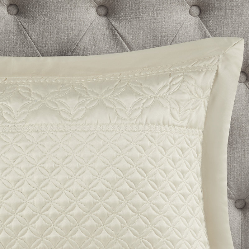 Ensemble de courtepointe Croscill Versailles 3 pièces, Champagne, Courtepointe grand + 2 couvre-oreillers standard