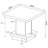 Cappuccino Square Pedestal End Table