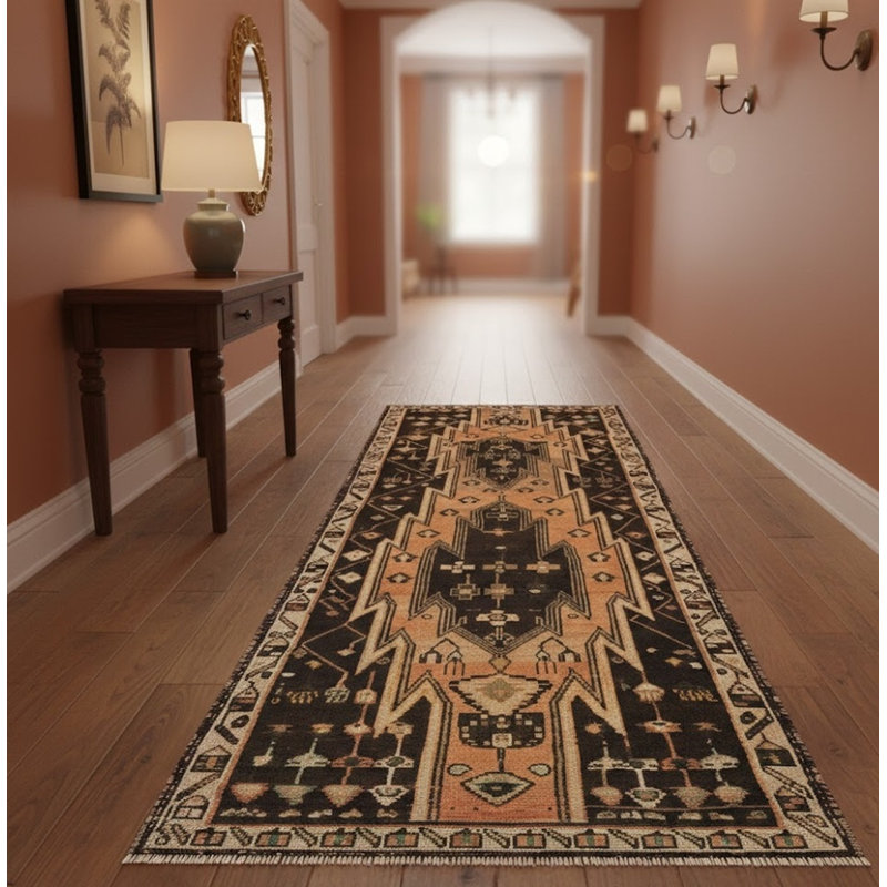 Tapis de couloir oriental semi-antique 3 x 7