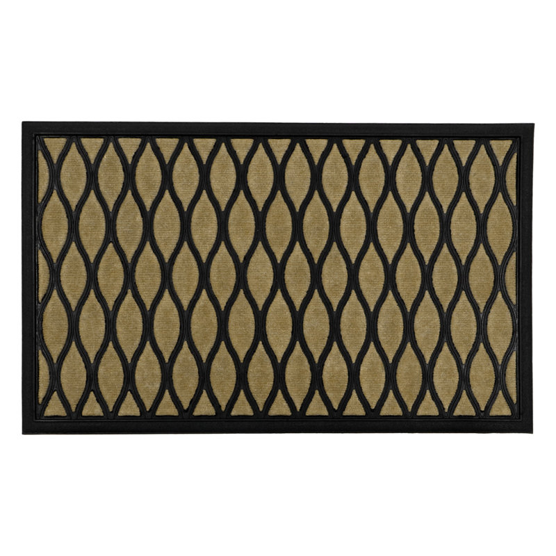 Vienna Non-Slip Geometric Indoor Doormat, Rectangle W45 x L75 cm