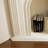 Beige Solid Wood Freestanding Fireplace