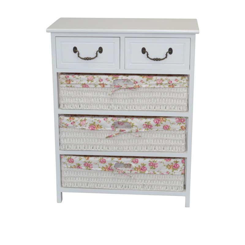 Haytug Solid Wood 60cm W 2 - Drawer Chest of Drawers, White