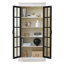 Vitrine de 71,2 po de hauteur avec portes en verre