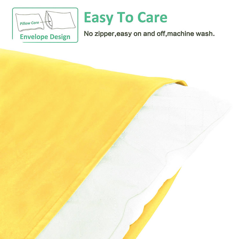 Luxe Microfiber Cover Body Pillow, Yellow