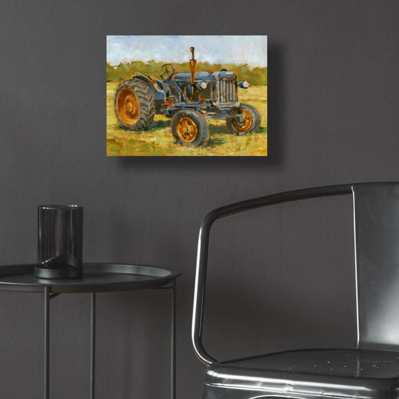 «Rustic Tractors 3» par Ethan Harper, art mural en verre acrylique, H 12 po x l 16 po x P 0,13 po