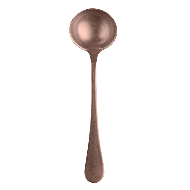 Vintage Stainless Steel Ladle, Bronze