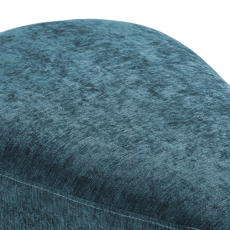 Adna 67.8Cm Wide Triangle Footstool Ottoman, Blue