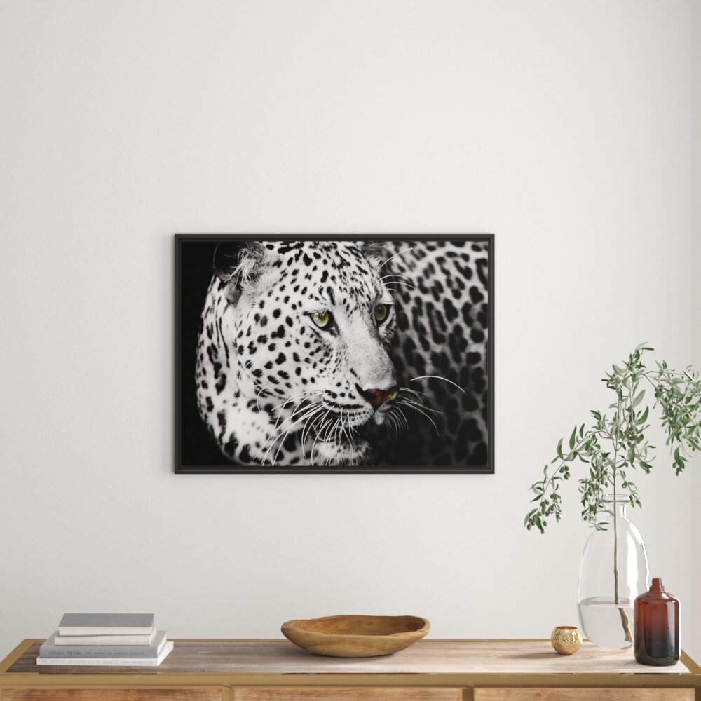 Gerahmtes Wandbild Stolzer Leopard