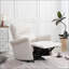 Fauteuil inclinable manuel inclinable pour petits espaces, chambre de bébé en tissu gris ardoise | Tissu | Rembourré