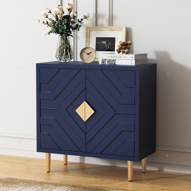 Decorative Cabinet With Decorative Relief Pattern Doors