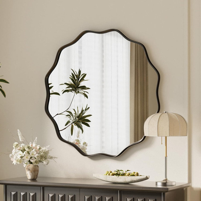 Round Mirror, Black, 50.8" x 50.8"
