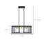 Lustre rectangulaire unique à 4 lumières Alliona