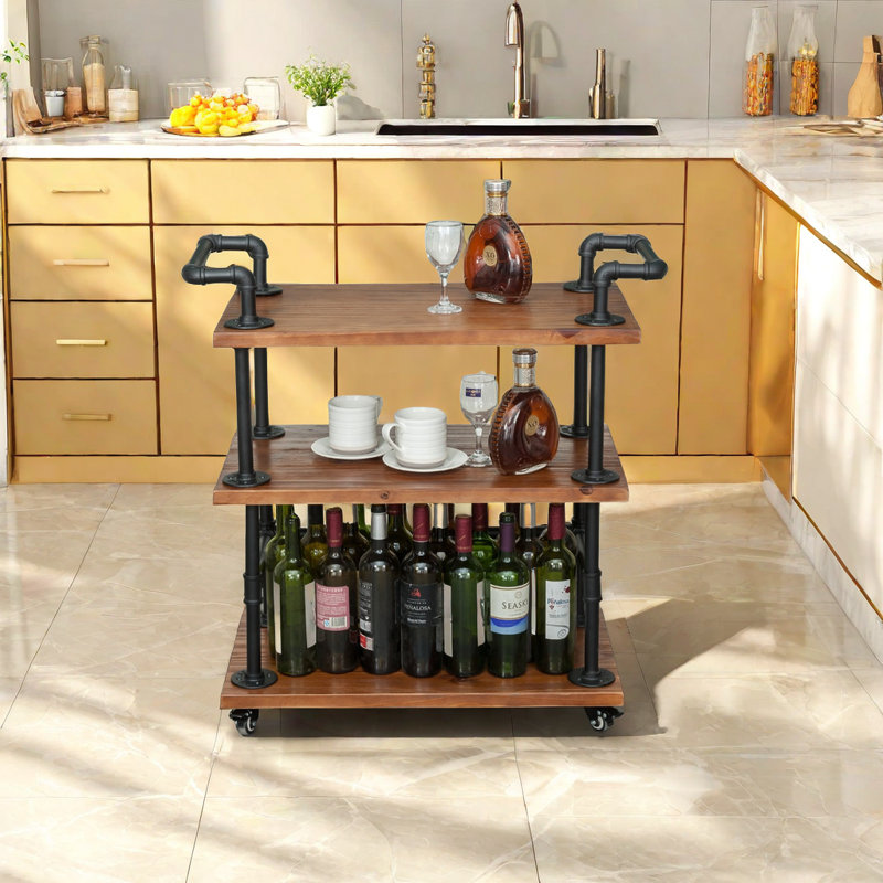 Kathe Metal Bar Cart