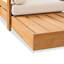 Canapé modulaire d'extérieur en bois massif pour 5 personnes avec repose-pieds Witt