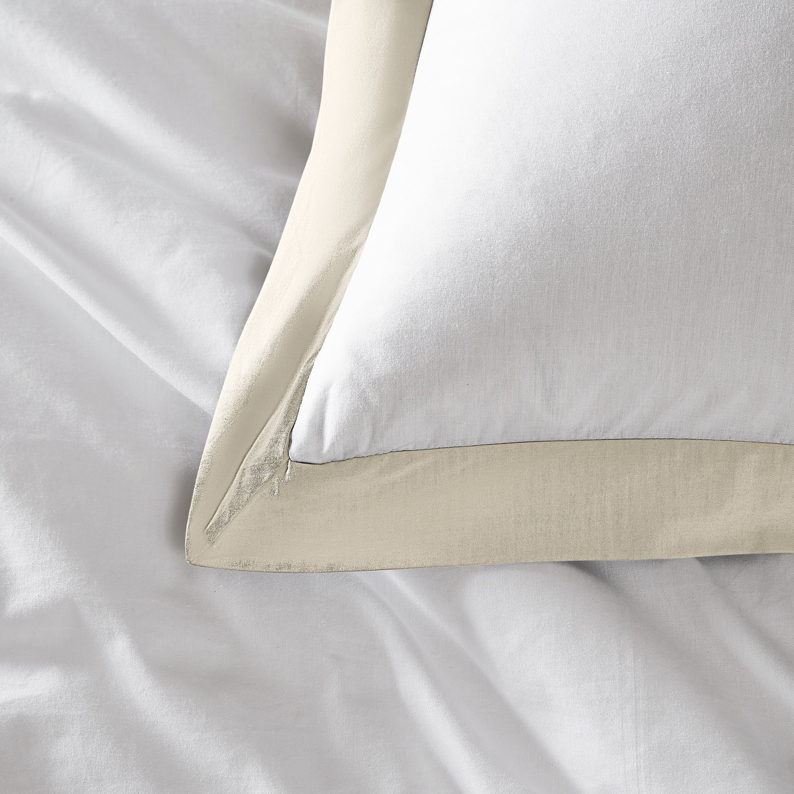 Cotton Duvet Cover Set, Queen, White/Chalk