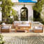 Ensemble de conversation pour patio en bois d'eucalyptus massif 5 personnes Emmett