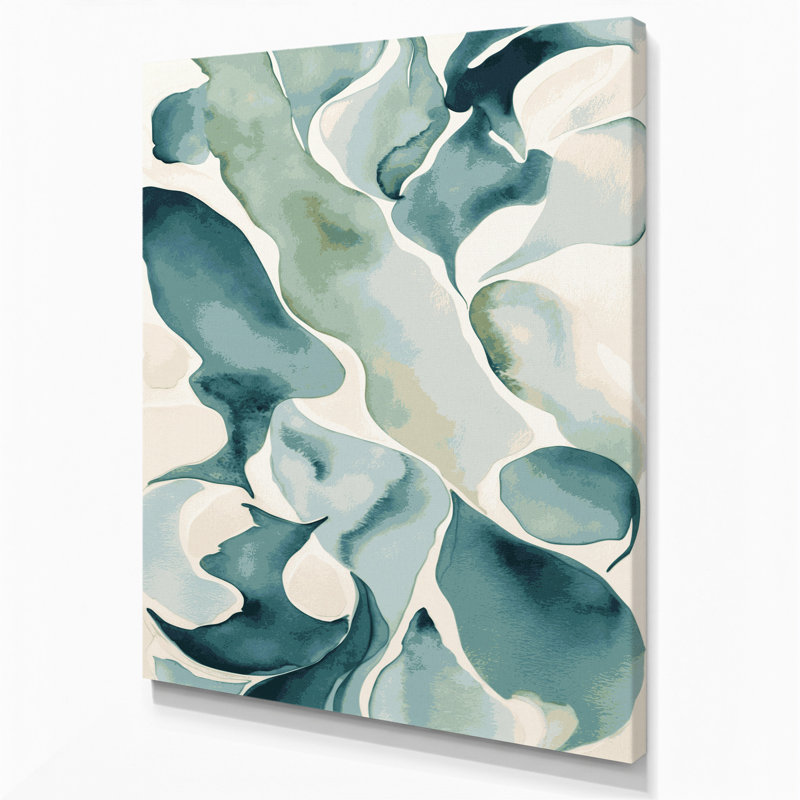 Abstrait aquarelle, art mural beige sur toile 79, H 14 po x l 11 po