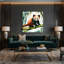 Faune, panda rouge, art mural sur toile blanche-1985391777