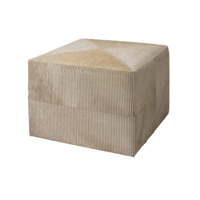 Pinstriped Square Ottoman
