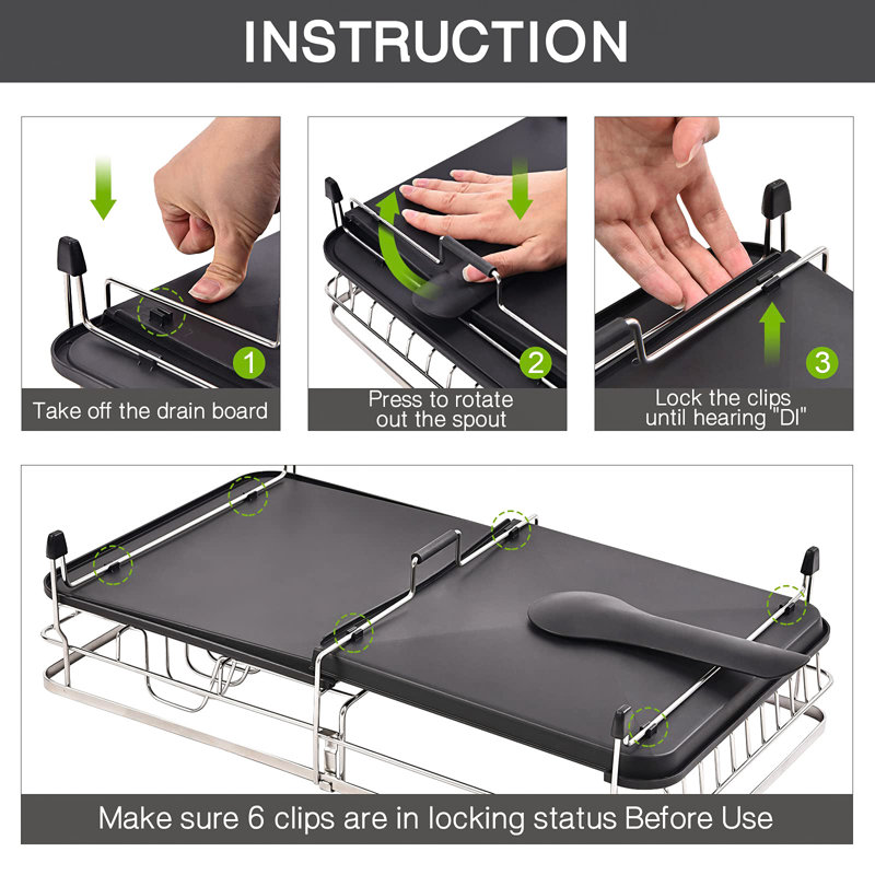 Fatimah Adjustable Stainless Steel Dish Rack