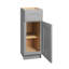 Armoire de base à porte simple Shaker gris clair, pour la cuisine, la buanderie et la salle de bain Tablettes réglables prêtes à assembler (l 18 po x H 34,5 po x P 27 po)