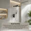 Système de douche à pluie mural noir mat 10 pouces avec pomme de douche à main et tablette de rangement-122549293