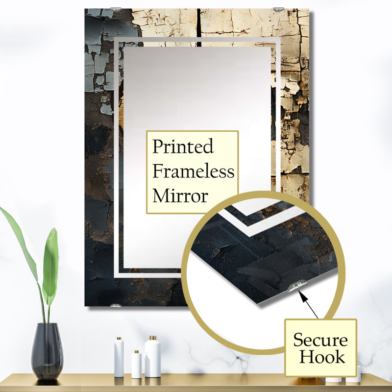 Rosete - Miroir mural décoratif abstrait MIR137946, 40 po x 30 po