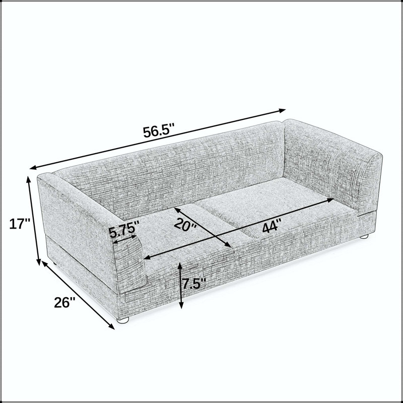 Canapé confortable surdimensionné pour animaux de compagnie avec dossier et accoudoirs pour chiens de taille moyenne / grande (bleu foncé)