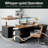 72.8''W Executive Standing Desk Furniture Set, Computer Desk With Hutch,71'' Electric Standing Desk With Large One-Piece Desktop Privacy Panel, Charging Station, File Cabinet For Home Office