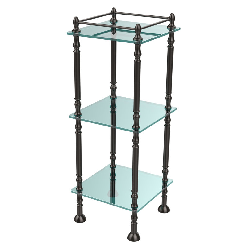 Metal Bathroom Shelves, Oil Rubbed Bronze