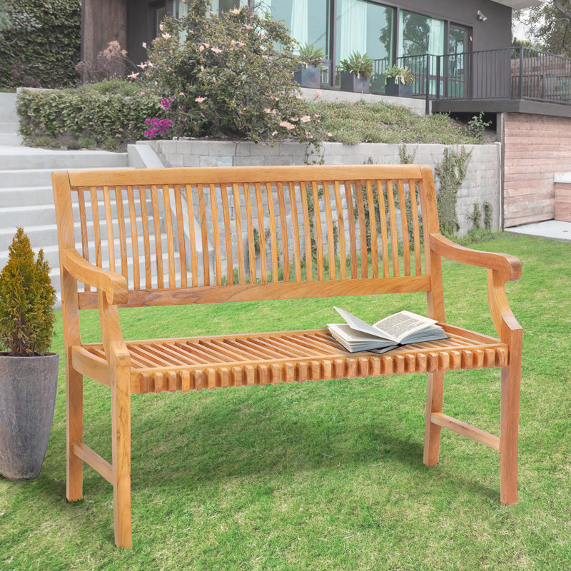 Ryne Outdoor Teak Bench