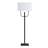 59.25" Metal Floor Lamp With White Shade