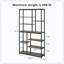 Bibliothèque moderne industrielle 79 ", étagère à 8 tablettes décalées pour salon, bureau à domicile