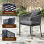 Ensemble de 2 chaises de patio pour l'extérieur avec coussins