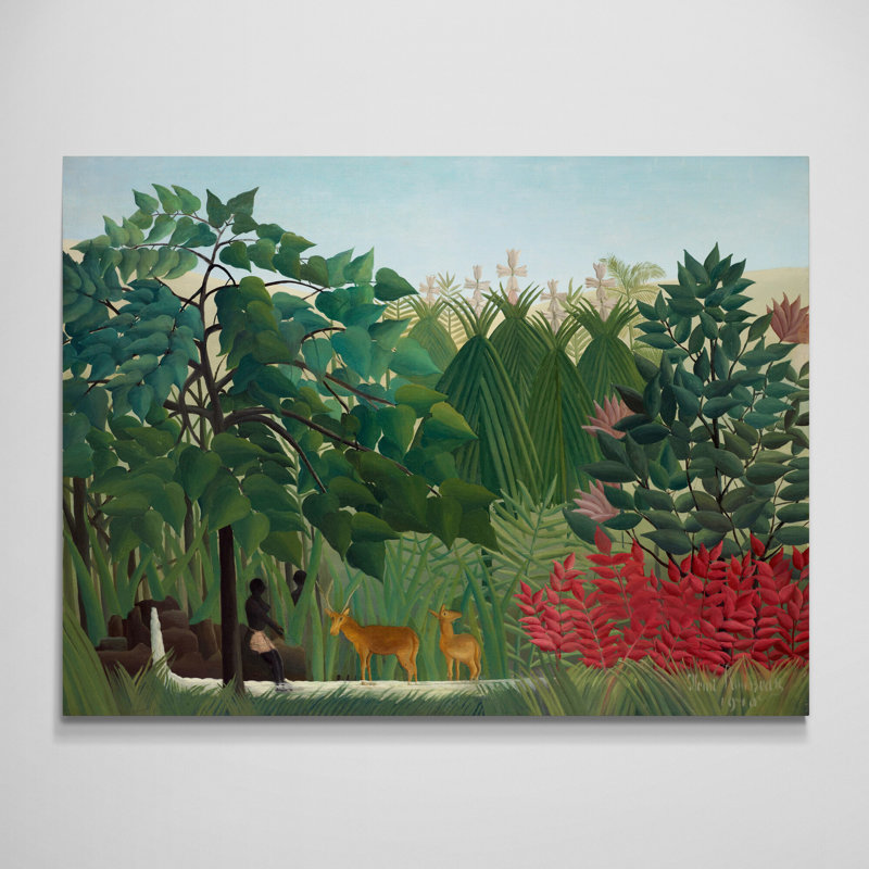 The Waterfall by Henri Rousseau - Wrapped Canvas Art Prints, 84 cm H x 117 cm W