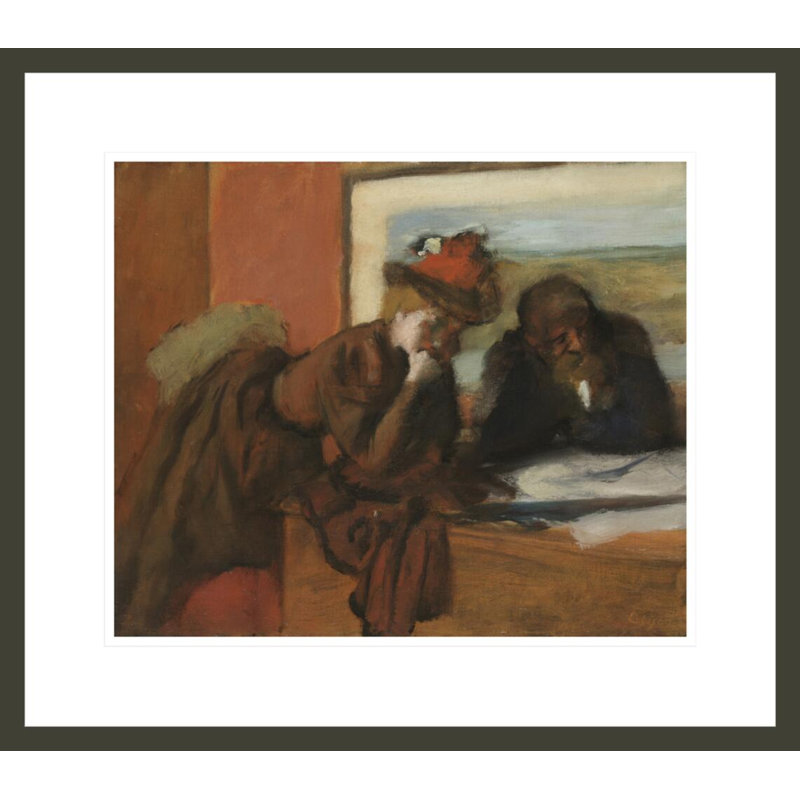 The Conversation by Edgar Degas -Framed Giclee Print, 17.75" H x 20.23" W