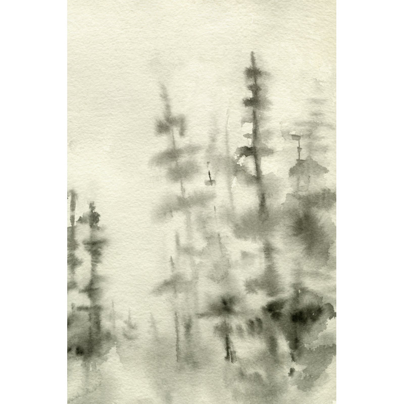 Foggy Pine Forest I by Emma Caroline - Wrapped Canvas Painting, 30cm H x 20cm W
