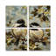 Ensemble de 4 panneaux muraux - Andrea Lavery «The Tender Years», art mural sur toile pour le salon, la chambre à coucher ou le bureau 