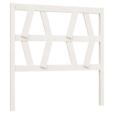 Headboard White 96X4X100 Cm Solid Pine Wood