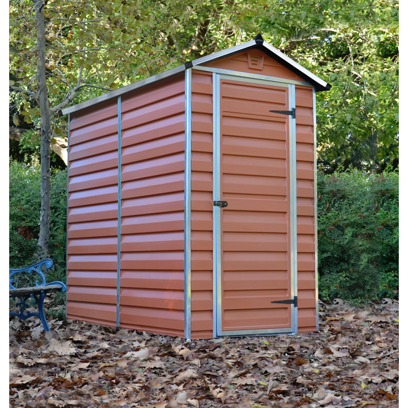 Skylight Plastic Garden Shed, Amber, 217cm H x 185cm W x 229cm D
